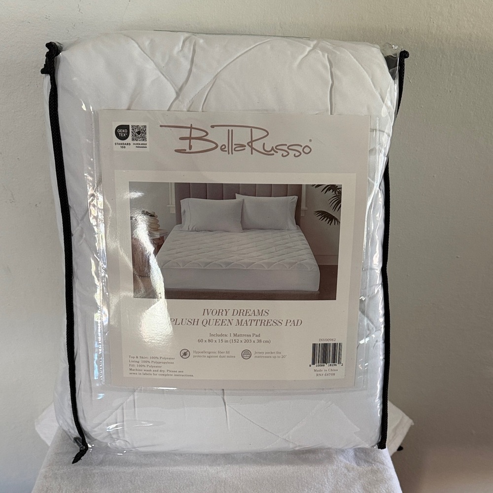 Bella Russo Ivory Dreams Plush Queen Mattress Pad